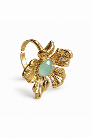 Verdant Adjustable Prehnite Ring