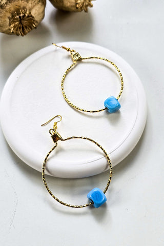 Bodrum Boncuklu Halka Küpe