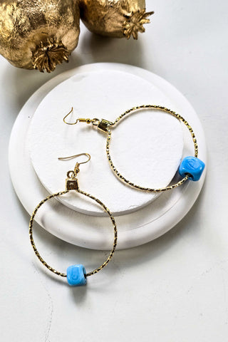 Bodrum Boncuklu Halka Küpe