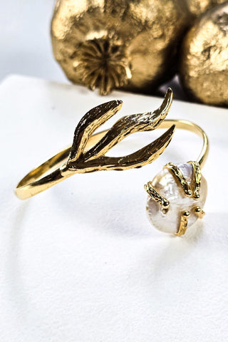 İncili Bileklik Dal Küpe Set