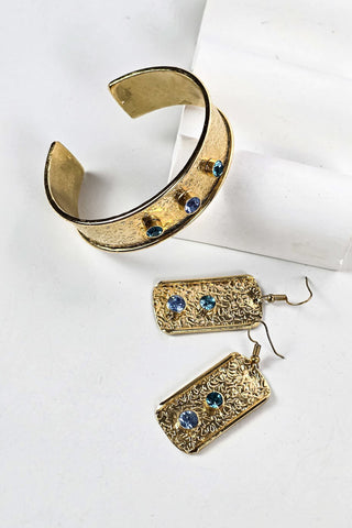 Crystal Küpe Bileklik Set