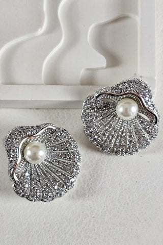 Oyster&Pearl Küpe Beyaz