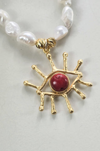 Red Eye and Pearl  Kolye