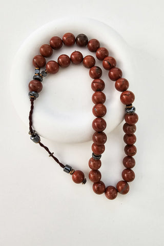 Kırmızı Jasper Doğal Taş Tespih (1.Çakra/Kök Çakra Taşı)