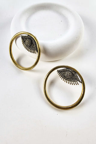 Luna Eye Bronz Küpe