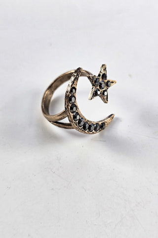 Ay Yıldız Bronz Yüzük