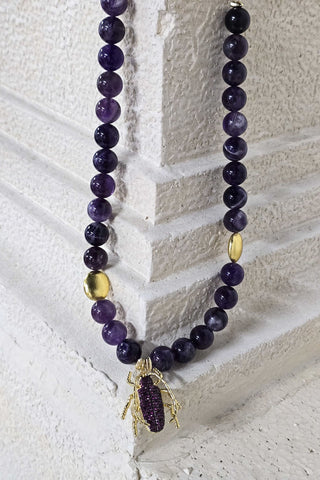 Mor Tılsım Ametist Kolye (6.ve7.Çakra / Üçüncü Göz ve Tepe Çakrası )