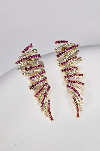 Rosefire Zirkon Taşlı Küpe Kırmızı