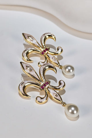 Catherina  İncili Küpe Beyaz