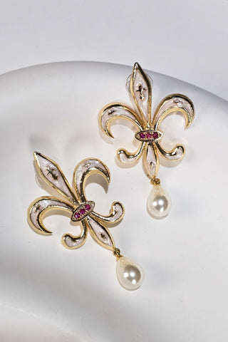 Catherina  İncili Küpe Beyaz