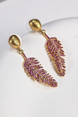 Hera Yaprak Küpe Kırmızı