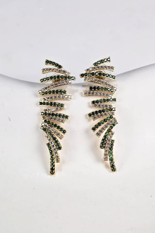 Rosefire Zirkon Taşlı Küpe Yeşil