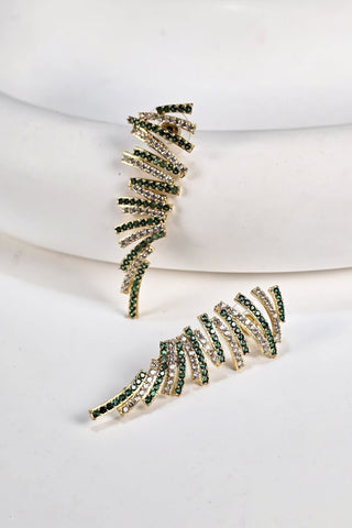 Rosefire Zirkon Taşlı Küpe Yeşil