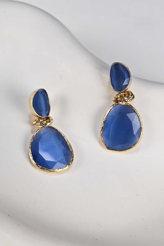 Nightfall  Kedi Gözü Küpe Mavi