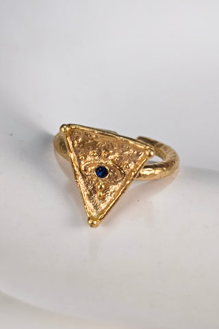 Triada Zirkon TaşlıYüzük Lacivert