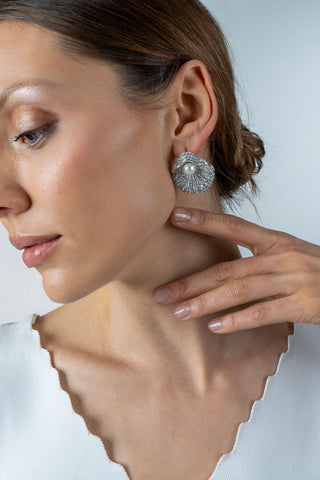 Oyster&Pearl Küpe Siyah