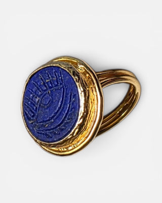 Ankh Ayarlanabilir Lapis Lazuli Yüzük