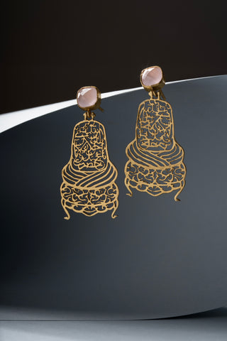 Aşk-ı Niyaz Küpe Pembe Kuvars