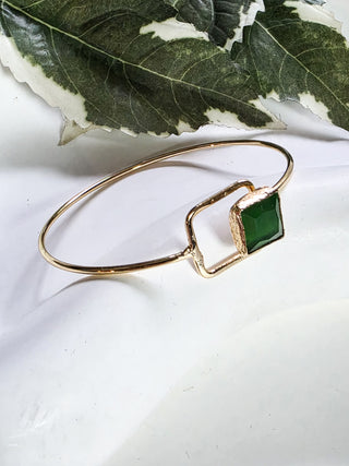 Aura Green Kedi Gözü Taşlı Bileklik