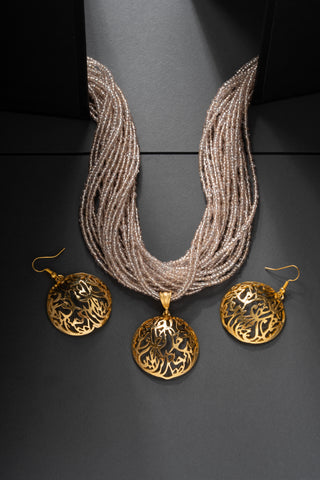 Mavera Kolye Küpe Set