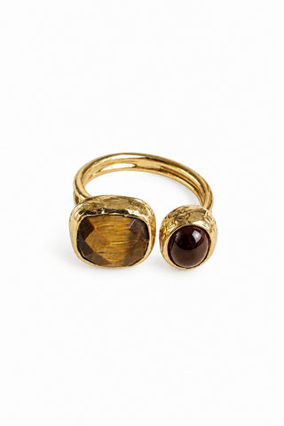 Pardus Adjustable Tiger Eye Ring