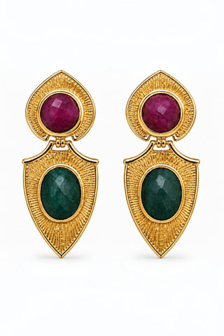 Ruby Emerald Earrings Ruby & Emerald