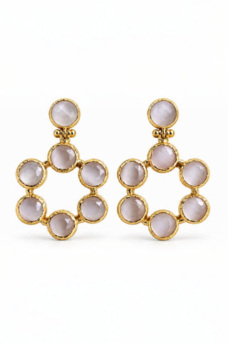 Serene Cat Eye Earring Cream