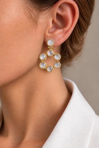 Serene Cat Eye Earring Cream