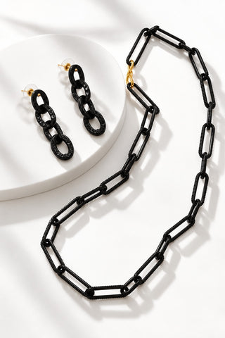 Urban Link Necklace Earring Set