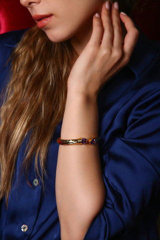 Lila Aurra Ametist Bileklik (6.ve7.Çakra / Üçüncü Göz ve Tepe Çakrası )