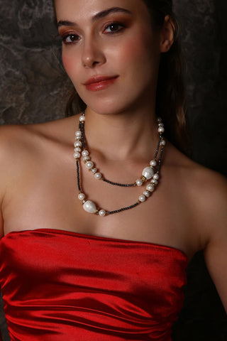 Barok İnci Uzun Kolye