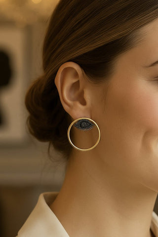 Luna Eye Bronz Küpe